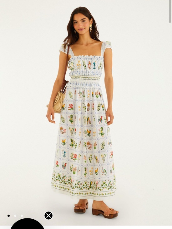 FARM Rio Dresses & Skirts - Farm Rio Off-White Tropical Porcelain Maxi Dress